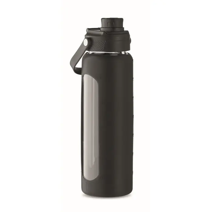 KEILA Glas-Wasserflasche 750 ml - Elegantes Schwarz