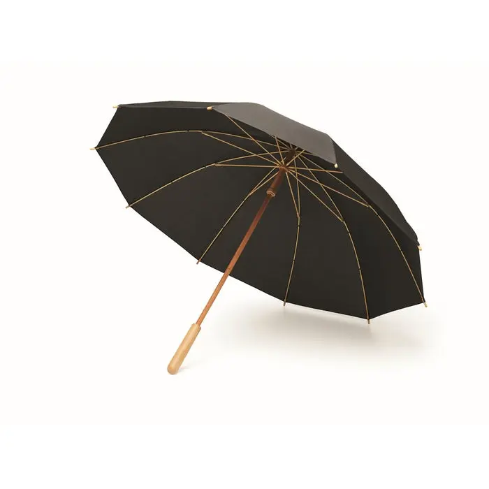 Nachhaltiger RPET-Bambus-Regenschirm TUTENDO 23,5 Zoll - Umweltfreundlich & Elegant