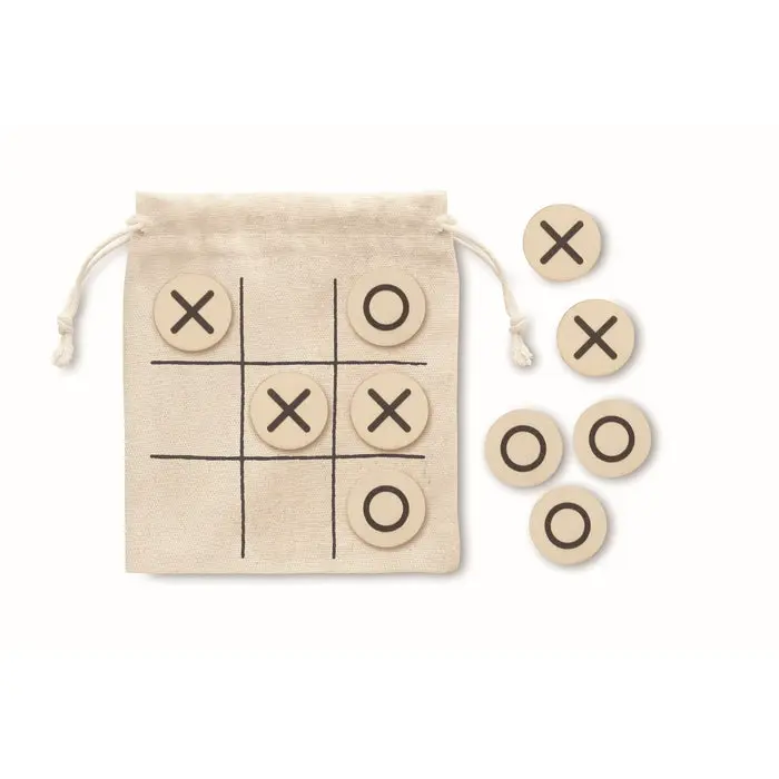 TOPOS Tic-Tac-Toe in Beige - Stilvolles Strategiespiel aus hochwertigem Material