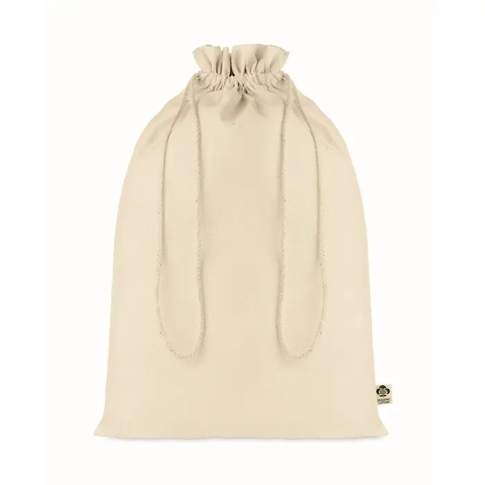 Großer Beutel aus Bio-Baumwolle AMBER LARGE - beige, umweltfreundlich und robust