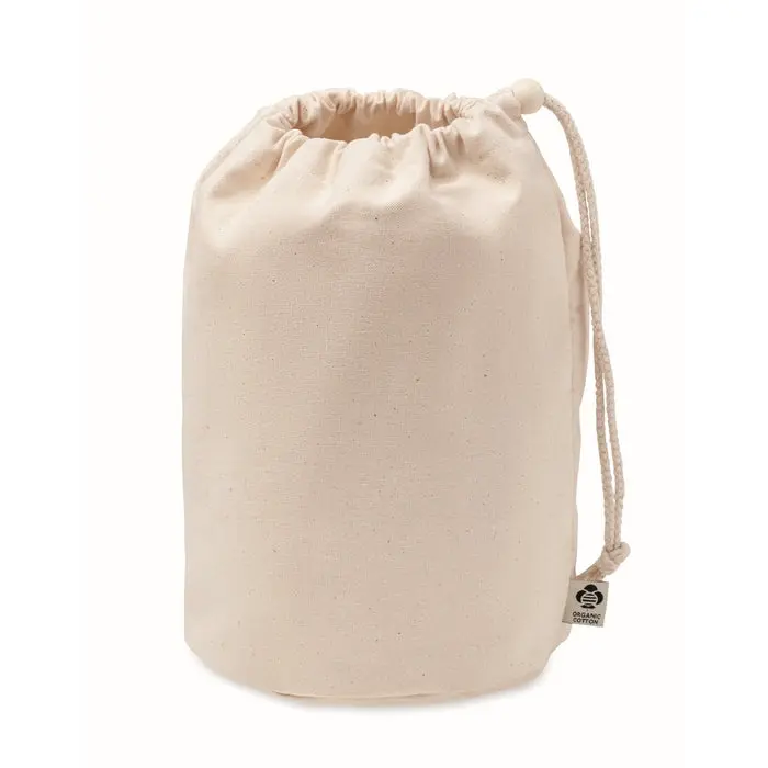 DISTE MEDIUM Mittelgroße Tasche aus Bio-Baumwolle - Beige, 100 Zeichen