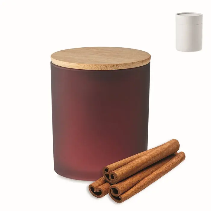 Stilvolle Kerze im Glas 200 g KEOPS MEDIUM - Edles Bordeaux für gemütliche Stunden