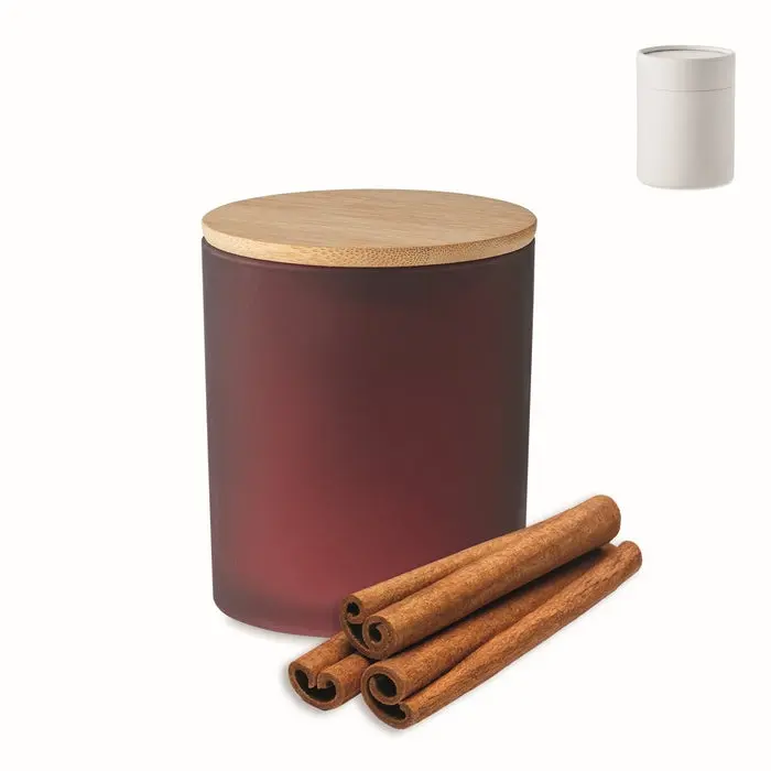 Stilvolle Kerze im Glas 120 g KEOPS SMALL - Edles Bordeaux für gemütliche Momente