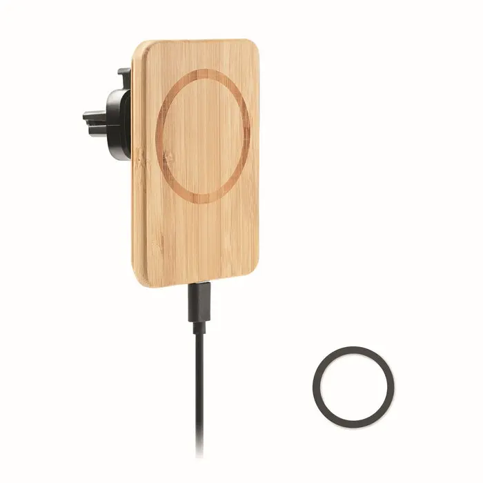 Induktive Ladestation 15W NAGO - Holz Kabelloses Schnellladegerät für Smartphones und Geräte