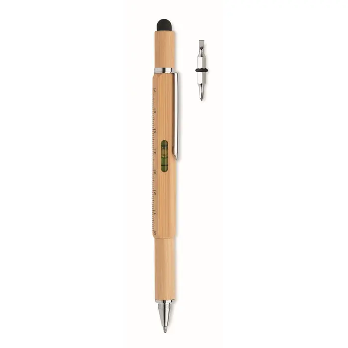Multifunktions-Stift TOOLBAM aus Bambus - Holz - Vielseitig & Umweltfreundlich