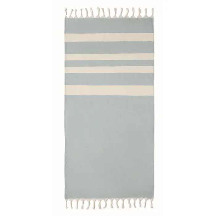 AGOURA Hamam-Handtuch 140 g/m² - blau, leicht und saugfähig, ideal für Sauna und Strand