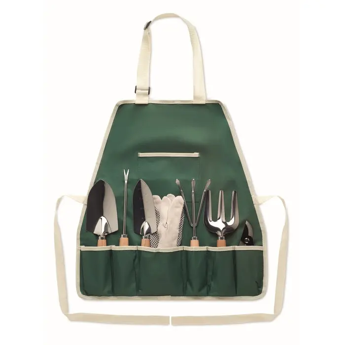 GREENHANDS Gartenset mit Schürze – Grün, ideal für Hobbygärtner