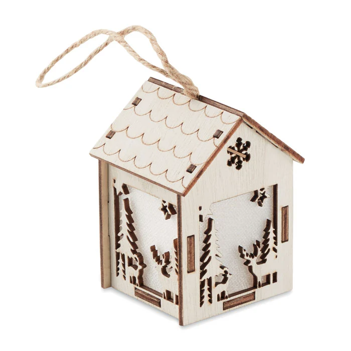 MDF-Haus mit Licht