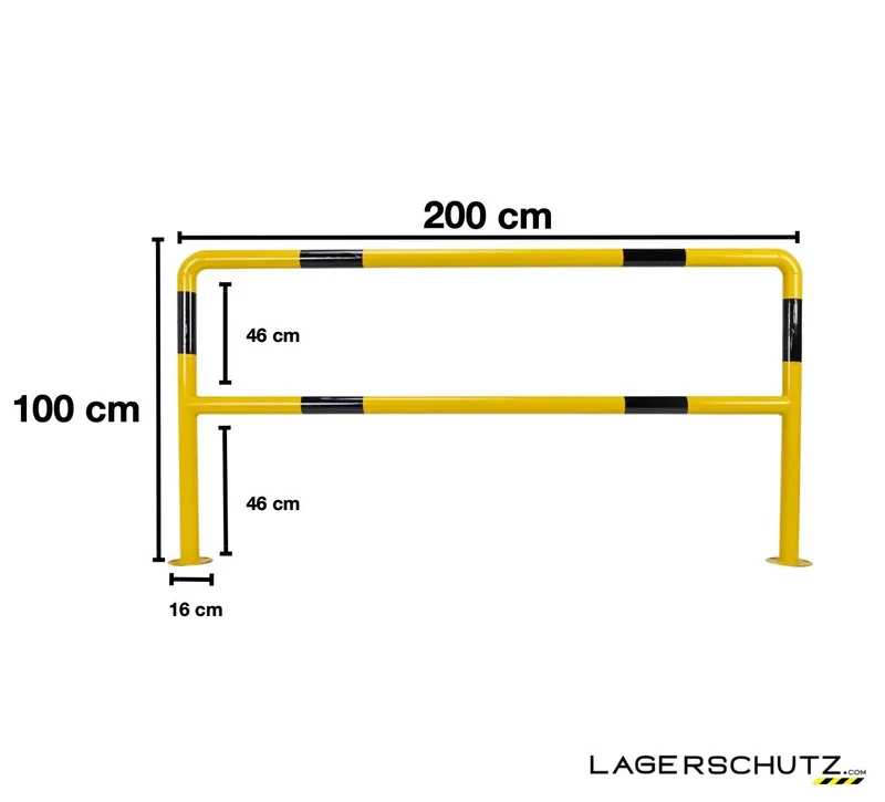 XL-Rammschutzbügel 200 x 100 cm – robuster Anfahrschutz für Lager & Hof