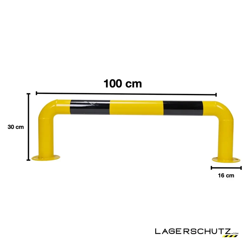 Rammschutzbügel 100 cm flach – Stahlgeländer zum Aufdübeln