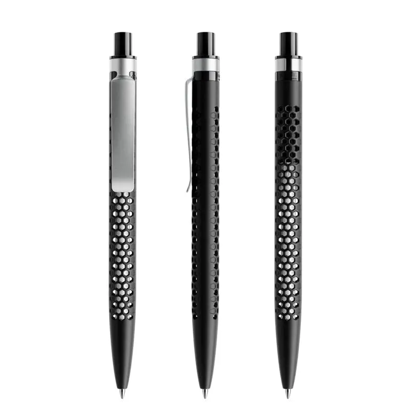 Prodir QS40 PMS Druck-Kugelschreiber mit Metallclip in Schwarz - Professionelles Schreibwerkzeug