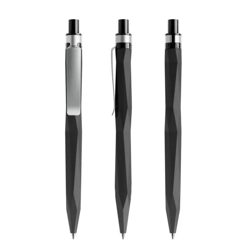 Prodir QS20 PMS Druck-Kugelschreiber mit Metallclip in Schwarz - Elegantes Schreibaccessoire