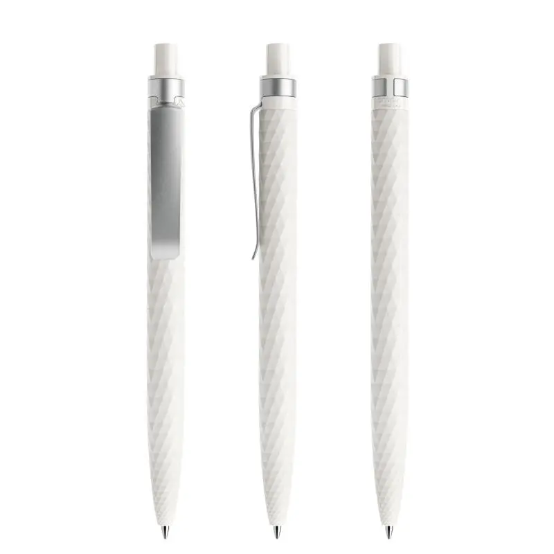 Prodir QS01 PMS Kugelschreiber mit Metallclip in Weiß - Eleganter Schreibstift