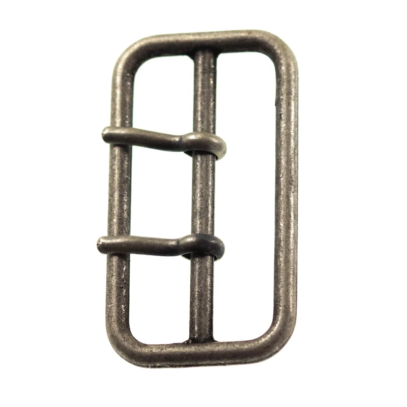 Gürtelschnalle Doppeldorn Silberfarben 40 mm – Metallschnalle SM-48