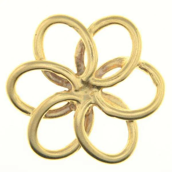 Schmuck Zierteil Blume Goldfarben – Metallschnalle ZS-15