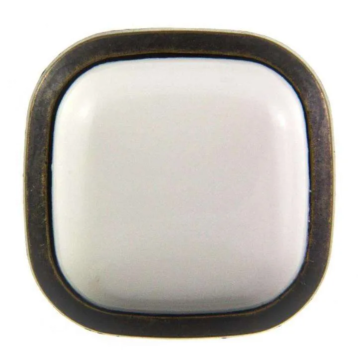 Schmuckknopf Altgold Weiß – Kunststoffknopf SK-90