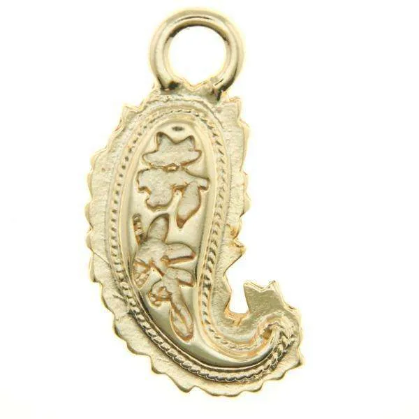 Schmuck Anhänger Paisley Goldfarben – Metallanhänger AN-65