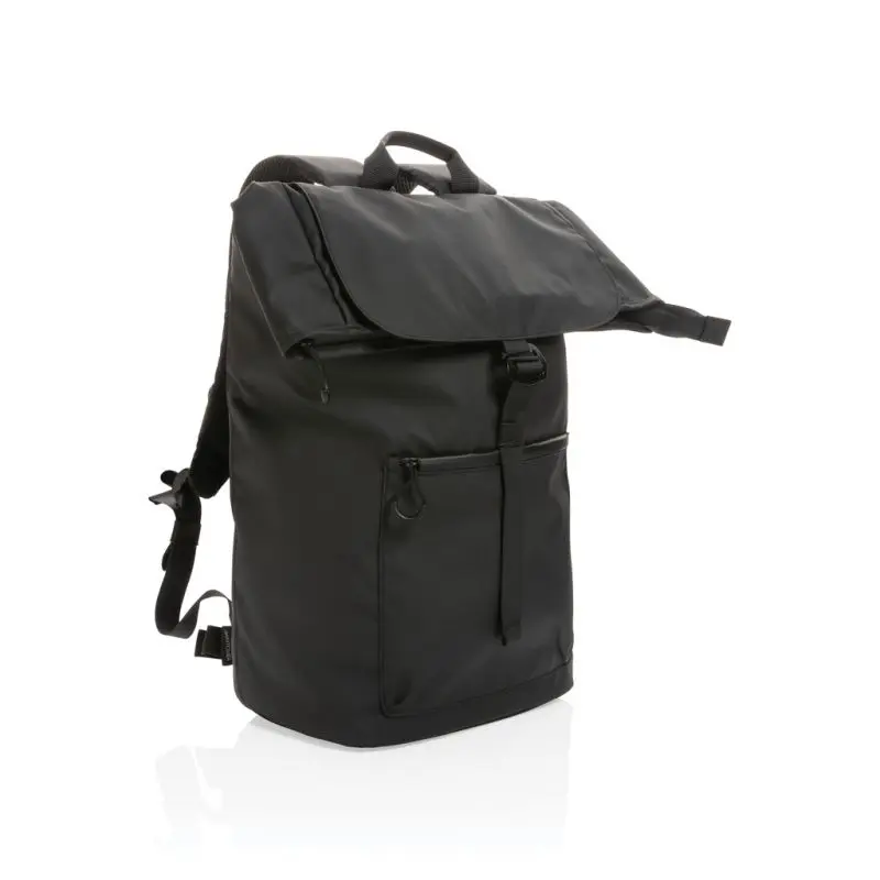 Impact AWARE™ RPET Wasserabweisender Laptop-Rucksack 15.6, Schwarz