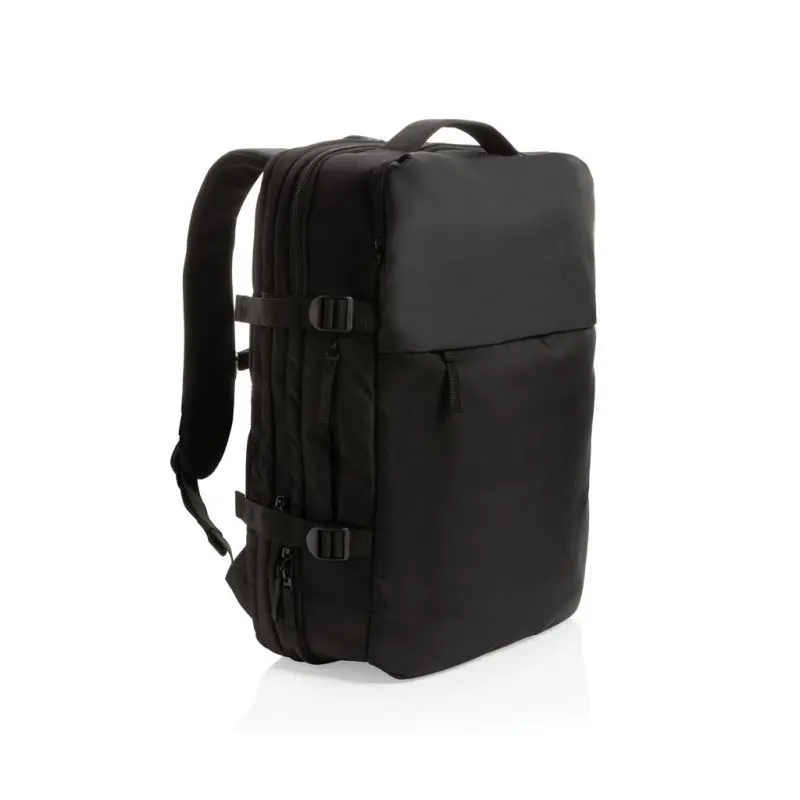 Swiss Peak AWARE™ RPET 15.6 Expandierbarer Wochenend-Rucksack – Schwarz