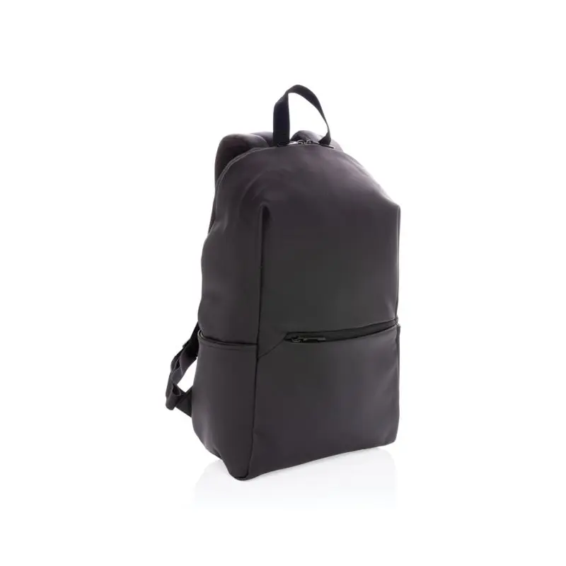 Eleganter PU 15.6 Laptop-Rucksack - Modern & Praktisch - Schwarz