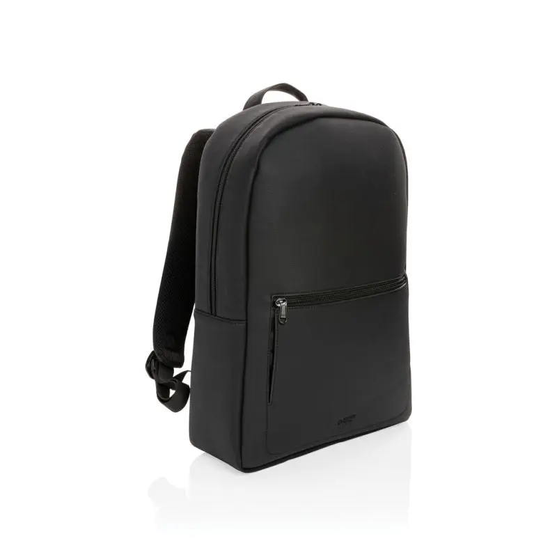 Swiss Peak Deluxe PU Laptop-Rucksack, Umweltfreundlich - Schwarz