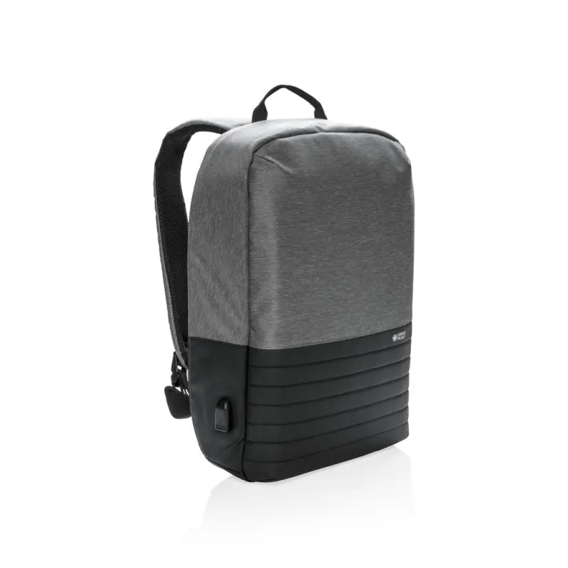 Swiss Peak RFID Anti-Diebstahl 15.6'' Laptoprucksack - Sicher & Stilvoll - Grau/Schwarz