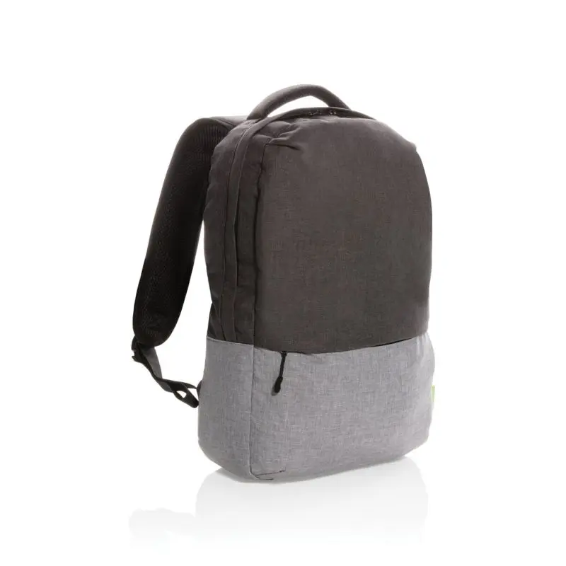 Duo Color RPET 15.6 RFID Laptop-Rucksack, Umweltfreundlich - Grau
