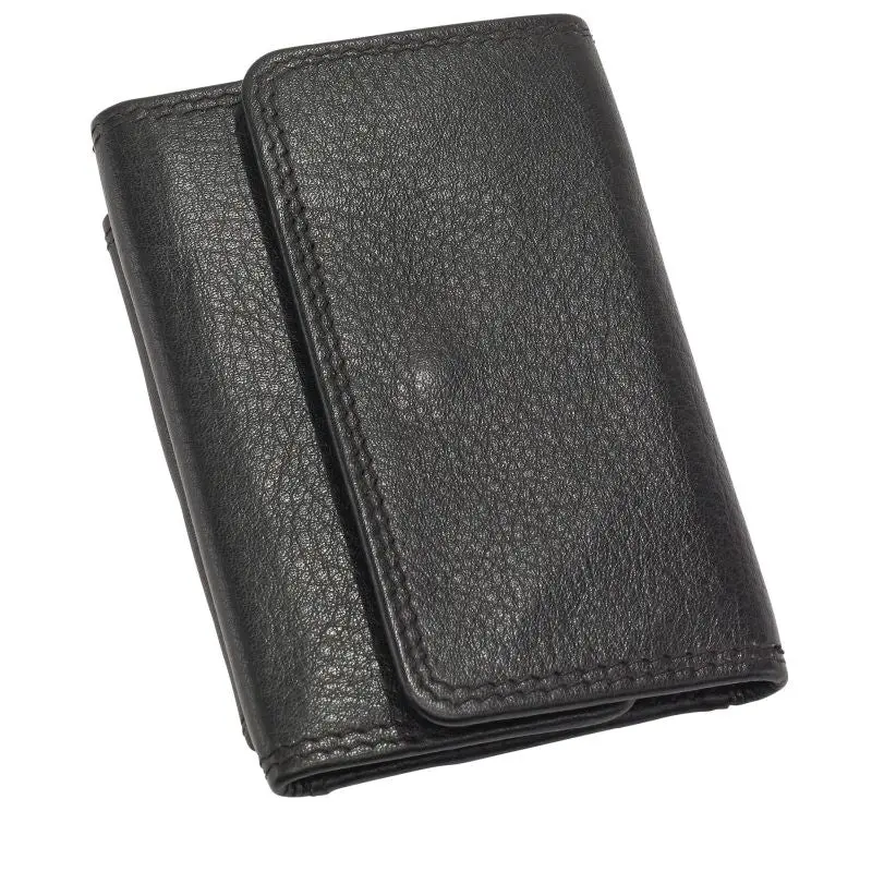 CLUB Echtleder-Geldbörse - Schwarz Luxuriöse und elegante Brieftasche für Damen und Herren