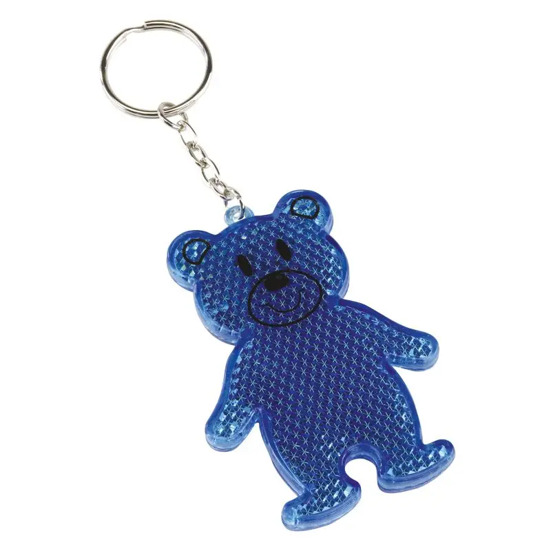 Blauer TEDDY Reflektierender Schlüsselanhänger – Sicher & Niedlich