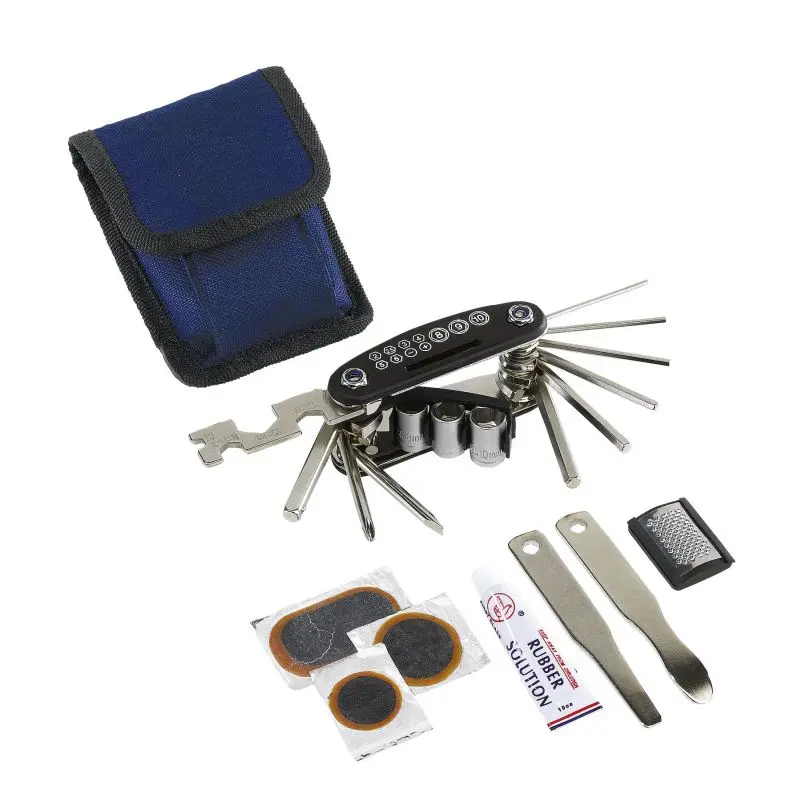 Fahrrad-Multitool ON TOUR - Blau/Schwarz - Kompakt, Vielseitig und Robust für Fahrrad-Reparaturen