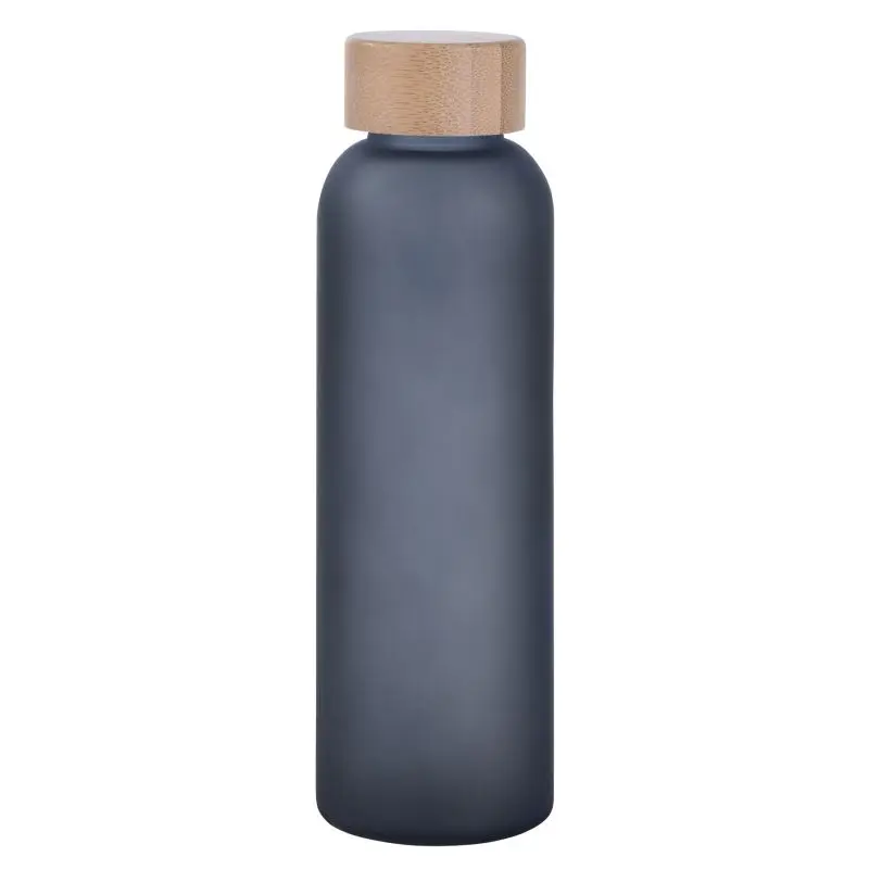 TAKE FROSTY Schwarze Glasflasche - Modern & Minimalistisch für Unterwegs