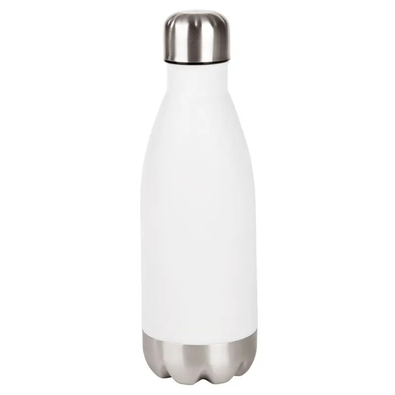 PARKY Wasserflasche in Silber und Weiß - Stilvoll & Praktisch für Unterwegs