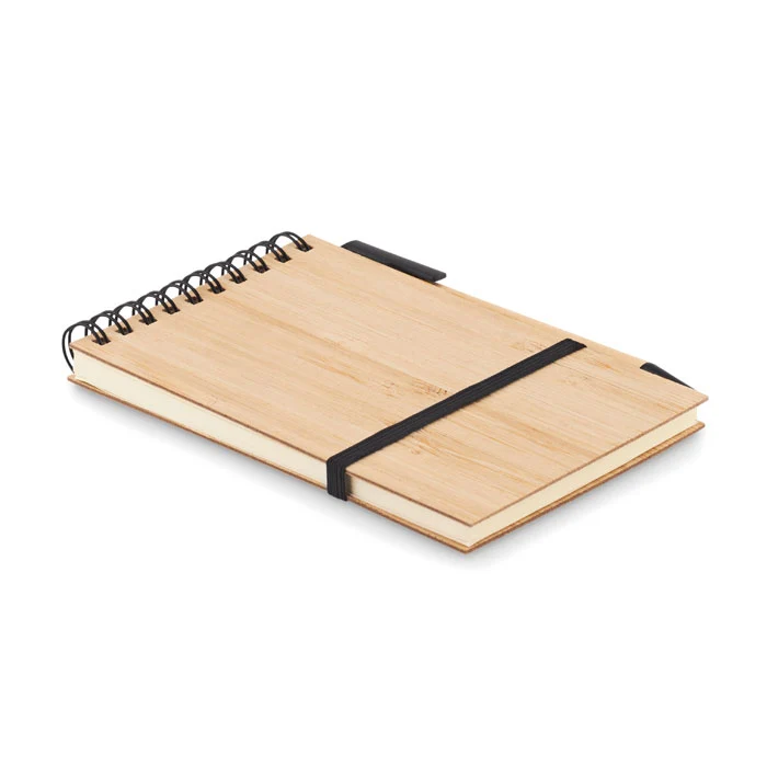 A6 Bambus-Notizblock mit Stift
