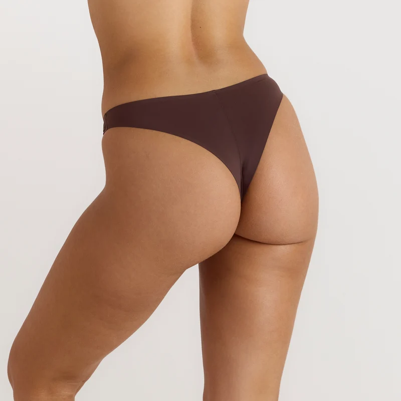 Nahtloser Brazilian Slip - Schokolade