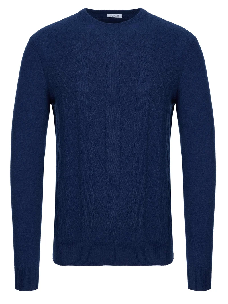 Malo Optimum Kaschmir Pullover dunkelblau
