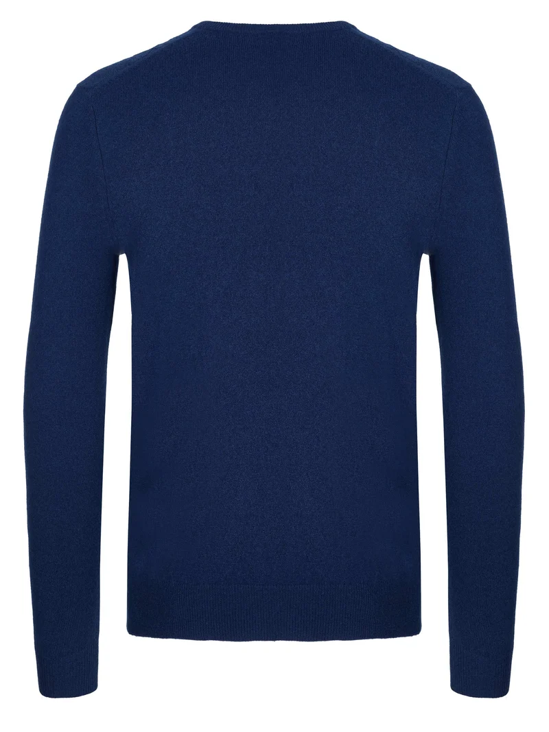 Malo Optimum Kaschmir Pullover dunkelblau