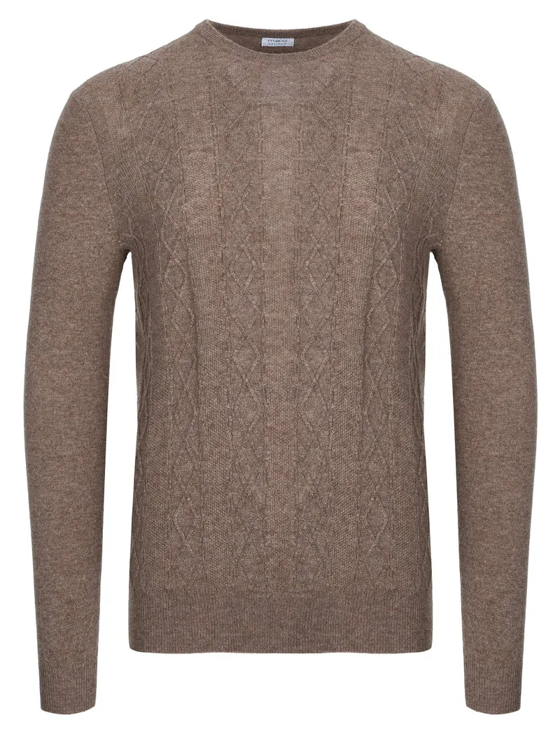 Malo Optimum Kaschmir Pullover braun
