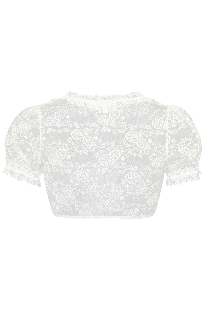Damen Dirndl-Bluse transparent
