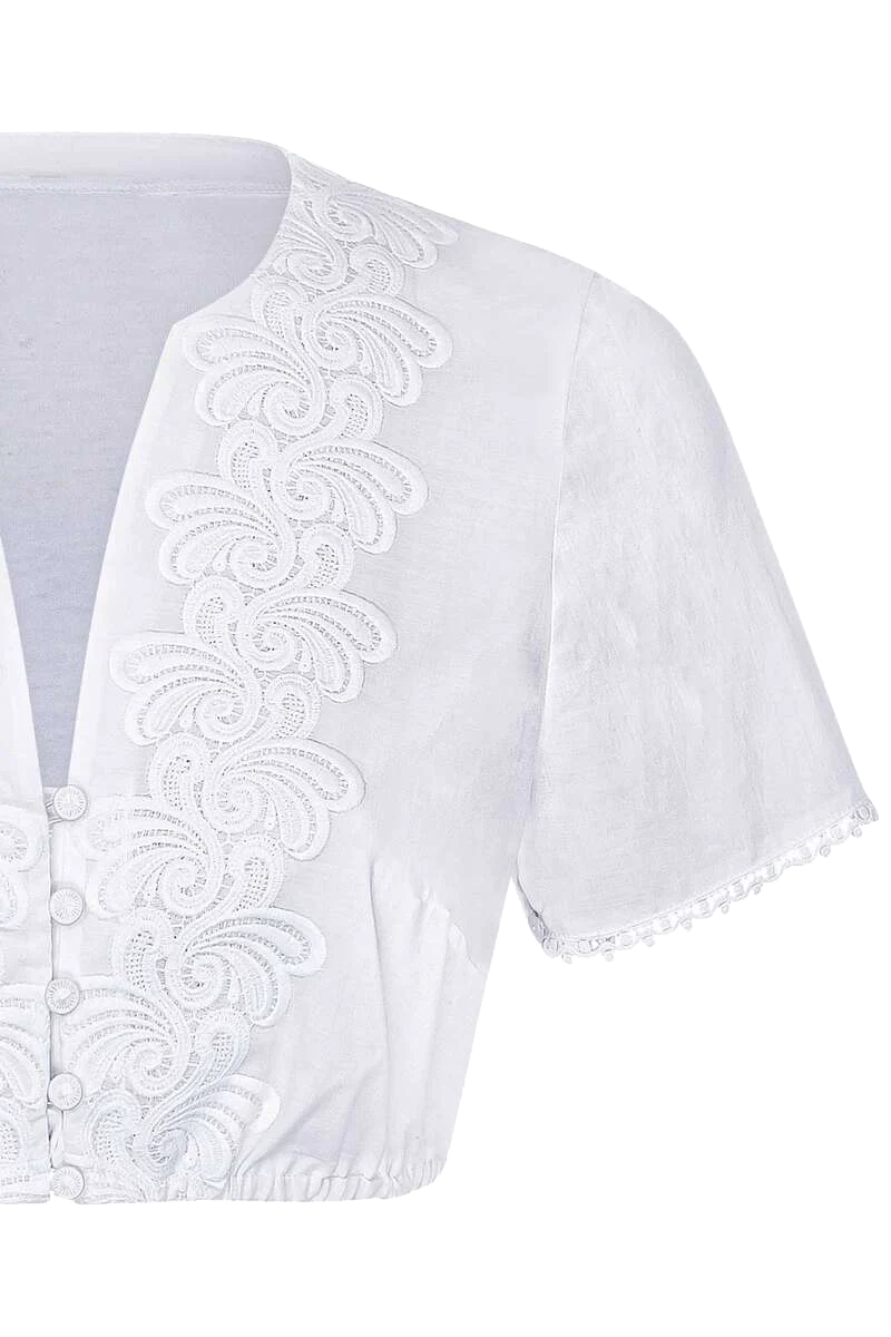 Dirndlbluse mit Stickerei