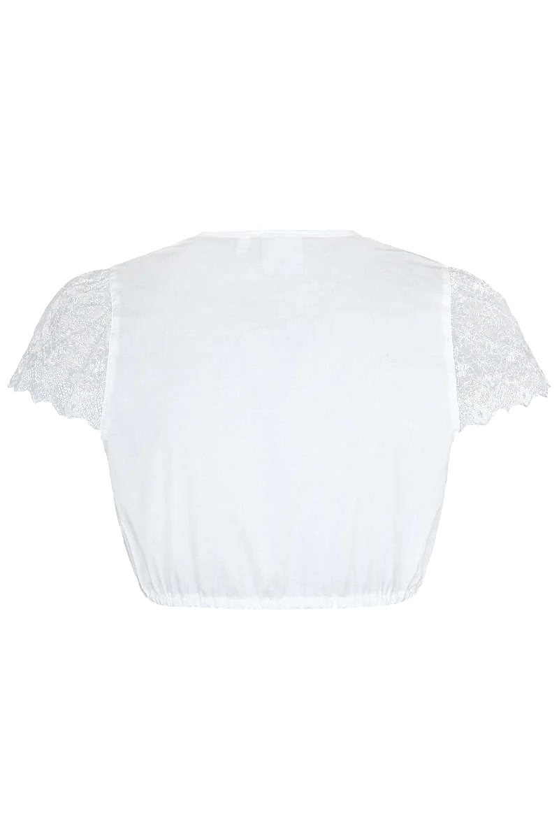 Dirndlbluse mit Spitzen-Kurzarm