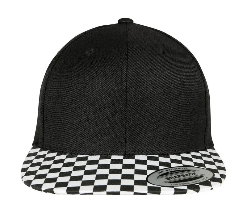 Schachbrett-Muster Snapback Cap