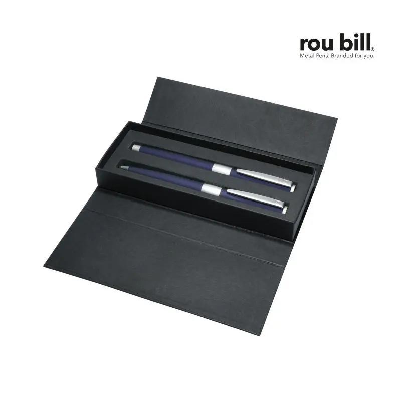 Image Chrom Set: Drehkugelschreiber & Rollerball - Silberglanz