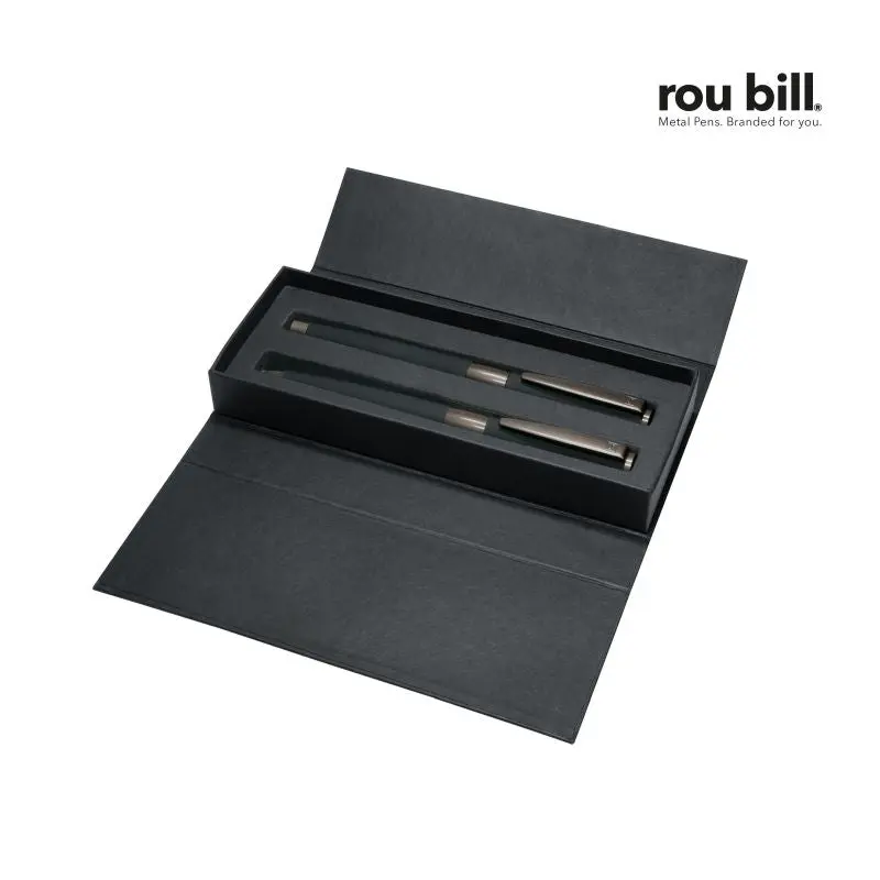 Image Schwarze Edition Set: Drehkugelschreiber & Rollerball - Schwarz