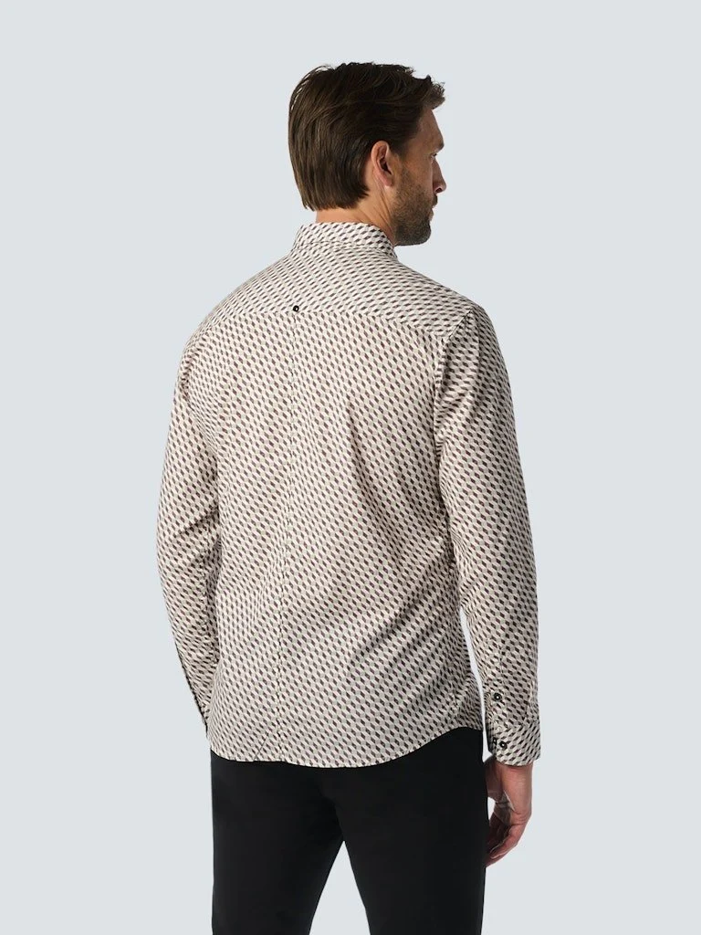 No Excess Langarm FreizeitHemd beige