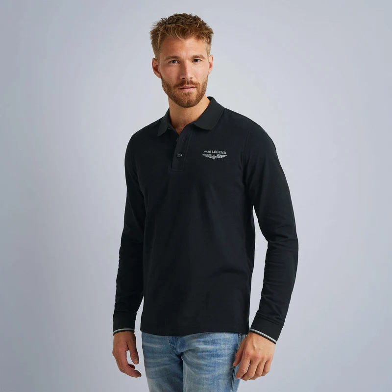 Just Brands Polohemd Herren Schwarz