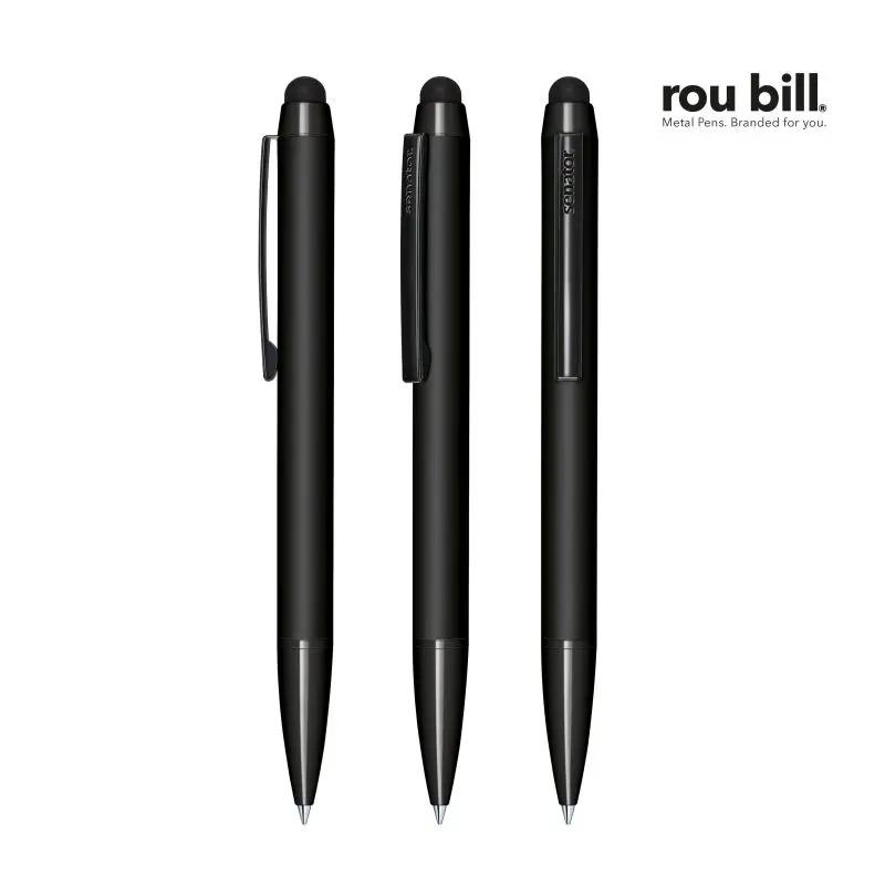 Attract Soft Touch Multifunktions-Kugelschreiber mit Touchpad, Schwarz - Vielseitig & Modern