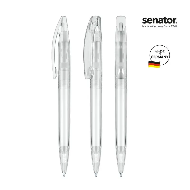 Bridge Clear Drehkugelschreiber - Weiß Transparenter Stift für präzises und komfortables Schreiben