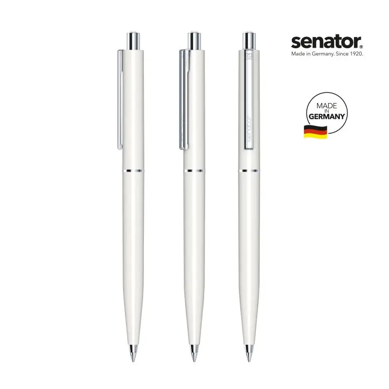 Point Polished Druckkugelschreiber in Hochglanz Weiß - Stilvoll & Präzise