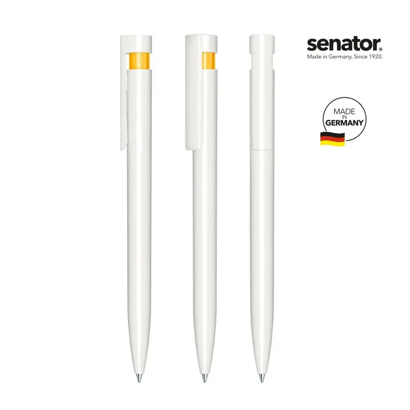 Liberty Polished Basic Druckkugelschreiber Weiß-Gelb - Stilvoll & Funktional