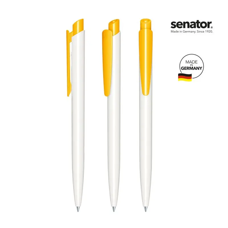 Dart Polished Basic Druckkugelschreiber Weiß-Gelb - Elegant & Farbenfroh